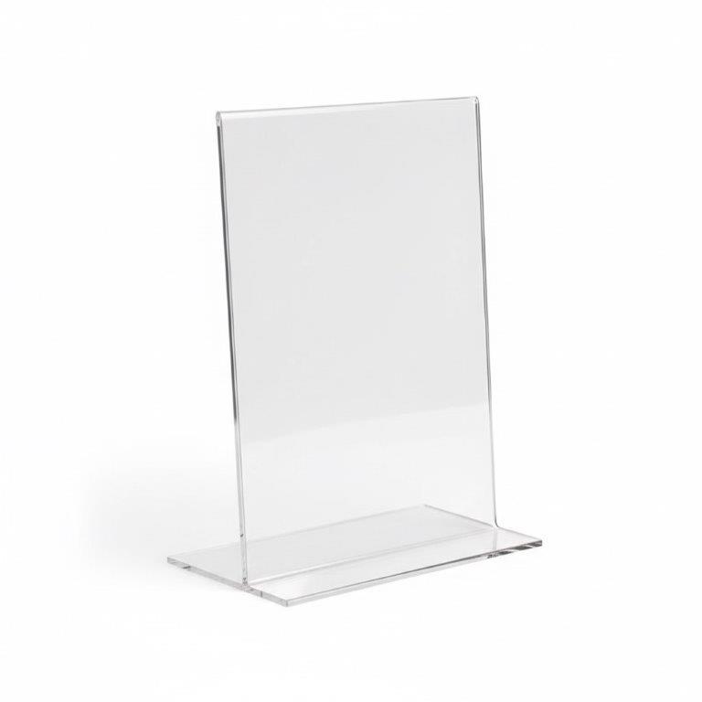 Clear Acrylic double-sided menu stands