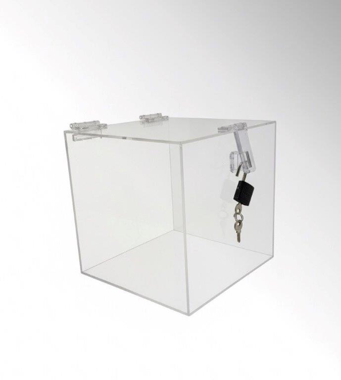 Clear Acrylic Entry Box - Perspex Suggestion Box